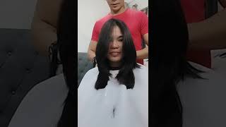 🔴SUPER LONG HAIR TO SHORT Hair Transformation shorthaircut wolfcut hairstyles short [upl. by Marin529]