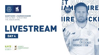 Live Stream Hampshire v Warwickshire  LV County Championship Day Four [upl. by Aniaj]