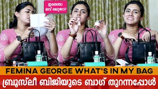 ബ്രൂസ് ലീ ബിജിയുടെ ബാഗും മിന്നൽ മുരളിയും  Bruce Lee Biji aka Femina George Whats in My Bag [upl. by Lander560]