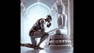 Robot Prays To Buddha statue [upl. by Lynch]