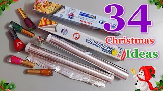 34 Easy 2024 Christmas Decoration ideas From Aluminium Foil  DIY Christmas craft idea🎄457 [upl. by Ulises]