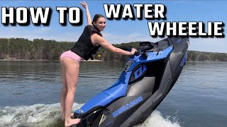 How to water wheelie on a jetski Seadoo Spark Trixx [upl. by Huber]