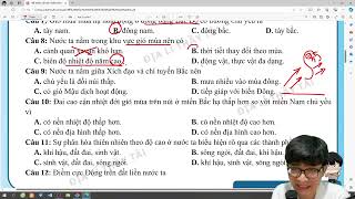 CHỮA ĐỀ KHẢO SÁT ĐẦU NĂM  CHƯƠNG TRÌNH MỚI MÔN ĐỊA LÍ [upl. by Rajiv]