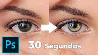 Cómo retocar los ojos muy fácilmente en Photoshop en 30 segundos 👁😱 [upl. by Enelrats998]