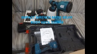 UNBOXING IMPACT WRENCH DAN SPRAY GUN CORDLESS MURAH MERK MLHY [upl. by Mommy]