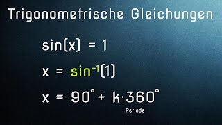 Trigonometrische Gleichungen Einführung [upl. by Bowe]