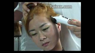 hairxx 004 long hair girl to very short haircut makeover [upl. by Corydon]