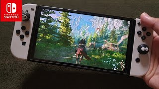 The Witcher 3 Wild Hunt handheld gameplay on Nintendo Switch OLED [upl. by Harias]