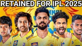 Chennai Super Kings retained player for IPL 2025  csk msdhoni thala [upl. by Sulohcin]