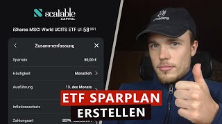 ETF Sparplan erstellen ✅ Anleitung zum Einrichten amp Anlegen SchrittfürSchritt – Scalable Capital [upl. by Emyaj325]