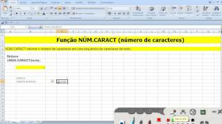 Contagem do número de caracteres em uma célula no Excel Função NÚMCARACT CONTNÚM [upl. by Giraud189]