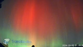 Auroras G4 Storm Oct 10  11 Timelapse Marengo Illinois [upl. by Micah]