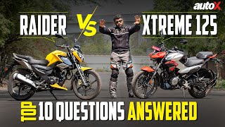 Hero Xtreme 125R vs TVS Raider 125 Detailed Comparison 2024  Top 10 User Questions Answered  autoX [upl. by Marilyn865]