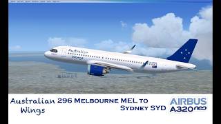 Australian Wings 296 Melbourne MEL to Sydney SYD v 647 [upl. by Mirelle]