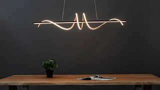 LED hanglamp krul zwart met goud  Straluma 02030040 [upl. by Cohbath927]