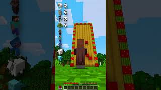 Minecraft Place Block vs Height Challenge🤯 もういいよ minecraft shorts [upl. by Lechner]