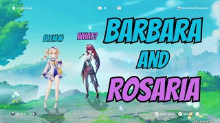 Barbara and Rosaria Being Best Friends For 1 Minute Realistic Voice Lines Genshin Parody 2024 [upl. by Nnaitak501]