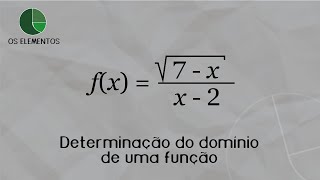 Determinação do domínio de uma função [upl. by Kotz]