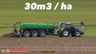 Lohnauftrag Gärreste ausbringen 30m3  ha Fendt 1050 amp 28m3 Kaweco fass 6 Meter Scheibenegge Düngung [upl. by Eirene711]