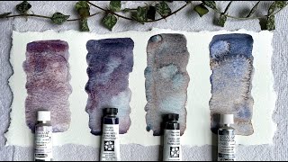 Schmincke Super Granulation and Daniel Smith haze watercolors swatching [upl. by Warde]