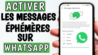 Comment activer les messages éphémères sur WhatsApp pour tous les contacts [upl. by Drape]