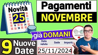 Inps PAGA 25 NOVEMBRE 2024 ➜ DATE PAGAMENTI ADI ASSEGNO UNICO PENSIONI BONUS NATALE 155€ INVALIDI [upl. by Ydderf]