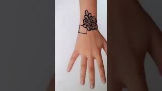 New 2022 Eid Special Stylish Rose Mehndi Design Designshortyoutubeshortmehndihenna [upl. by Yenetruoc]