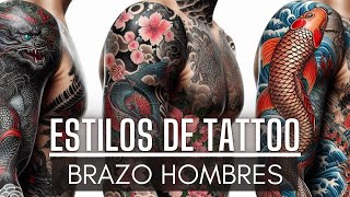 ESTILOS DE TATUAJES para HOMBRES EN EL BRAZO [upl. by Llemert]