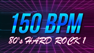 150 BPM  80s Hard Rock  44 Drum Track  Metronome  Drum Beat [upl. by Sakovich]