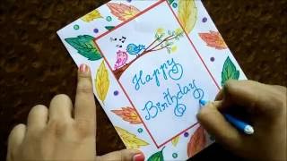 Very easy greeting card DIYBeginners step by step guideSpeed Drawing [upl. by Alcott]