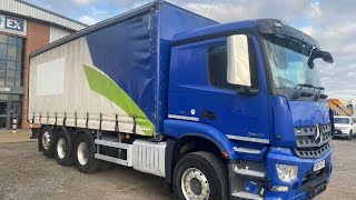 MERCEDES AROCS 3243 32 TONNE TRIDEM CURTAINSIDER 2018  YD67 KFX [upl. by Alis497]