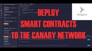 Deploy smart contracts to the Songbird NetworkSGB HowTo [upl. by Curkell]