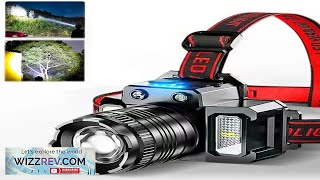 LED Sensor Headlamp Camping Search Light Head Flashlight Rechargeable Powerful Head Lamp Review [upl. by Romito772]