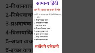 Vakyaवाक्यvakya ke bhedवाक्य के भेदvakya ke prakarवाक्य के प्रकारvakya samanya Hindi [upl. by Nolyag893]