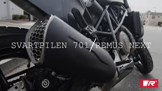 REMUS NXT Exhaust for Husqvarna 701 VitpilenSvartpilen Sound Video Teaser [upl. by Natsirhc]