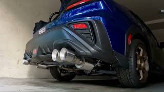 Nameless 5” Muffler 4” Tip Axleback on 2022 Subaru WRX  Cold Start amp Rev [upl. by Catlin]