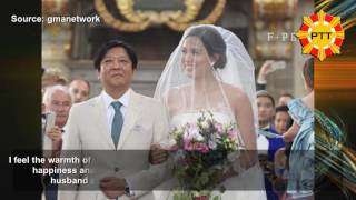 Bongbong Marcos Gives Away Isabelle Daza At Her Wedding [upl. by Llehsem]