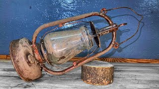 Rusty Oil Lamp Restoration [upl. by Sink981]