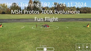 HeliX Training  972  24112024  MSH Protos 700X Evoluzione  Fun Flight [upl. by Hughie]