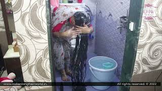 ASMR Quick Hair Washing amp Shampooing  How to Quickly Shampoo amp Wash Very Long Hair At Home [upl. by Airotnahs]