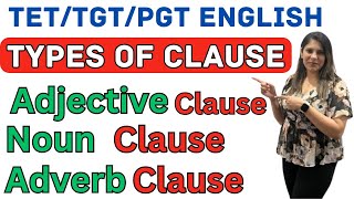 Clauses  types of clauses  htet English  tgt Pgt English  English preparation classes [upl. by Adok241]