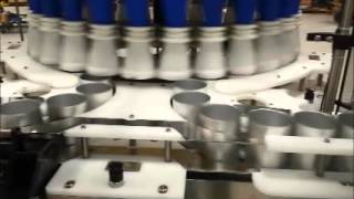 Rotary Fillers SpeeDee 502 cans at 300 CPM front [upl. by Lledal]