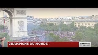 Liesse sur les ChampsÉlysées après la victoire des Bleus au MONDIAL2018 [upl. by Biagio]