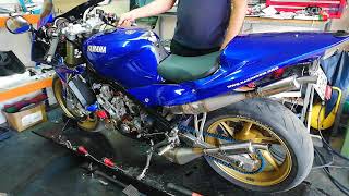 YAMAHA RD 500 V4 run after modifying Jim Lomas exhausts [upl. by Brent]