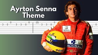 Ayrton Senna Theme  Guitar tab for beginners [upl. by Grimaud]