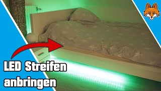 LED Streifen anbringen schneiden und verbinden einfache Anleitung 💥 [upl. by Yelahs]