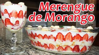 Você vai se APAIXONAR nessa sobremesa MERENGUE DE MORANGO  Evelyn Oliveira [upl. by Daenis979]