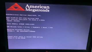 American Megatrends Error problem Solve Windows BIOS [upl. by Adanama567]