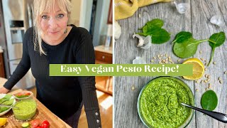 Easy Vegan Pesto Recipe [upl. by Celin464]