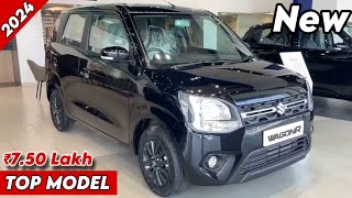 New Maruti Suzuki WAGON R ZXI Plus 2024  New Maruti WAGON R Top Model 2024 Black Colour Review [upl. by Lilak]